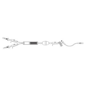 IV infusion set with multiple lines and clamps for home medical supplies