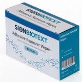Sionbiotext adhesive remover wipes box, 50 count, essential medical supply