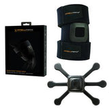 Black compression knee wrap and wireless therapy device with product packaging