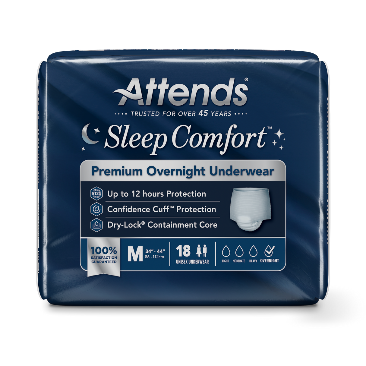 Attends Sleep Comfort™ Premium Overnight Underwear, Medium