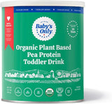Baby's Only organic plant-based pea protein toddler drink canister, green label, USDA organic