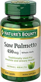 Nature's Bounty Saw Palmetto, 450mg, 100 Ct