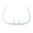 Clear nasal oxygen cannula with two prongs for respiratory medical use