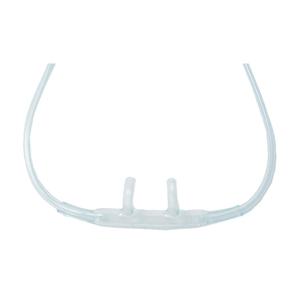 Clear nasal oxygen cannula with two prongs for respiratory medical use