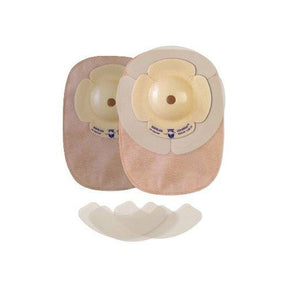 Ostomy barrier with adhesive skin barrier and hydrocolloid flanges for medical use