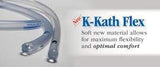 Flexible medical catheter tubing with comfort-focused design, close-up view.