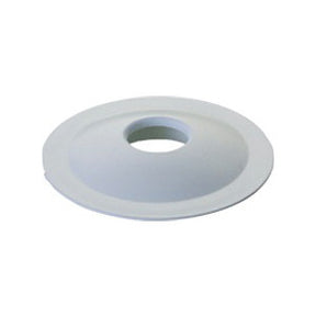 Gray medical adhesive flange barrier with central hole for ostomy care