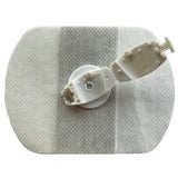 Adhesive medical infusion set patch with white connector for chronic care