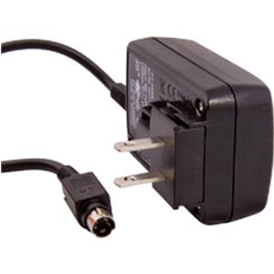 Universal power adapter with wall plug and round connector for medical devices