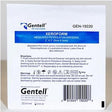 Gentell Xeroform medicated petrolatum dressing 2x2 sterile wound care gauze pad packaging