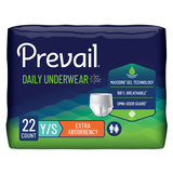 Prevail Incontinence Underwear for Men & Women, Extra Absorbency, Small