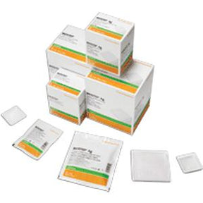 Sterile medical gauze pads and boxes for wound care and dressing supplies