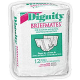 Package of Dignity Briefmates adult incontinence liners, 12-count, for bladder protection
