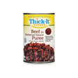 Can of Thick-It Purees beef in barbecue sauce puree for dysphagia nutrition, gluten free