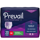 Prevail Underwear For Women, Small/Medium, 20" - 34" Waist