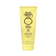 Sun Bum Kids SPF 50 clear sunscreen lotion yellow tube, broad spectrum UVA UVB protection