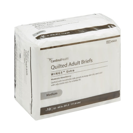 Cardinal Health, Quilted Adult Briefs, Wings Extra, Medium, 32" - 44"