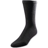 black medical sock for chronic condition support, seamless, knee-high, on white background