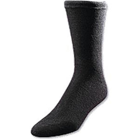 black medical sock for chronic condition support, seamless, knee-high, on white background