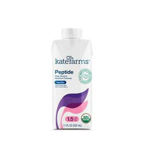 Kate Farms Peptide vanilla nutrition formula carton for medical nutrition support