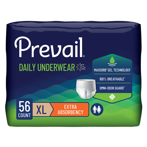 Prevail Incontinence Underwear for Men & Women, Extra Absorbency, X-Large