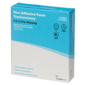 Cardinal Health non-adhesive foam tracheostomy dressing box, 3.5 x 3.5 inch medical supplies.
