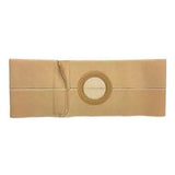 Beige ostomy belt with circular opening for stoma support, essential medical supply
