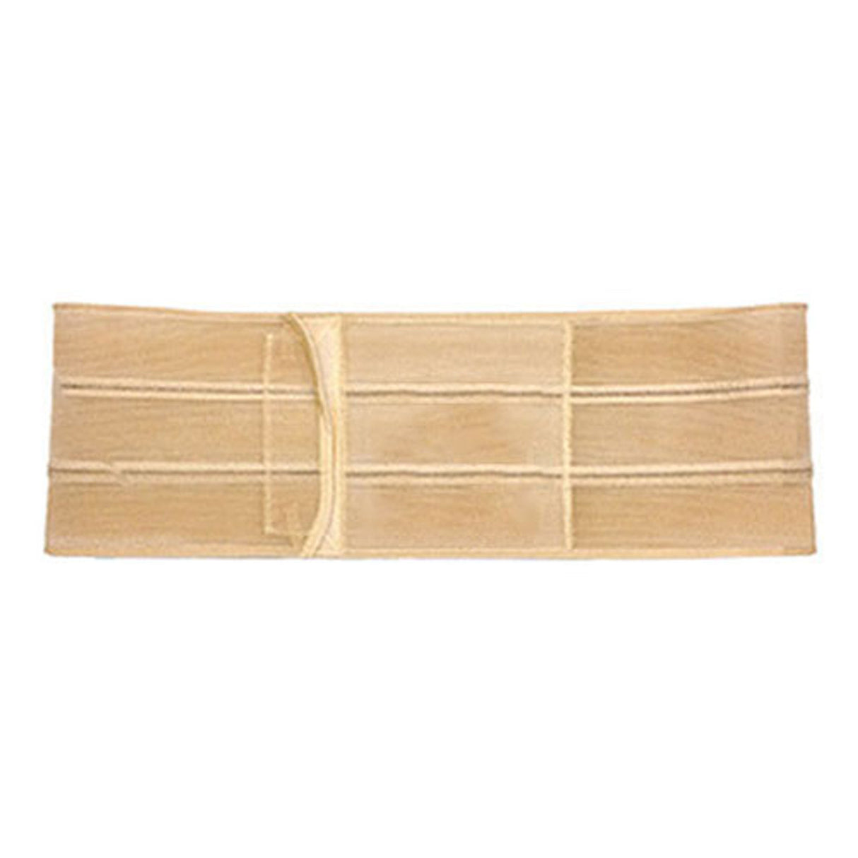 Beige elastic medical back support belt for lumbar support and pain relief