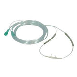 Clear nasal oxygen cannula with flexible tubing for home medical oxygen therapy