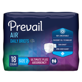 Prevail Air Incontinence Brief, Ultimate Absorbency, Size 2/Large