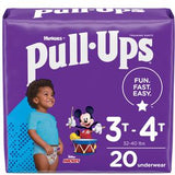 Pull-Ups training pants package for toddlers, size 3T-4T, featuring Mickey Mouse design