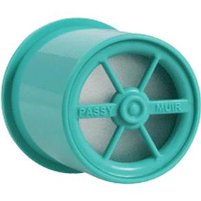Teal Passy Muir tracheostomy speaking valve for respiratory therapy