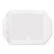 Transparent adhesive wound dressing with white border for medical use