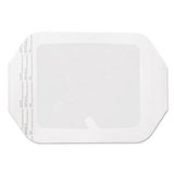 Transparent adhesive wound dressing with white border for medical use