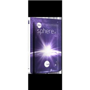 PKU Sphere 20 medical powder supplement sachet, purple packaging, isolated on white background