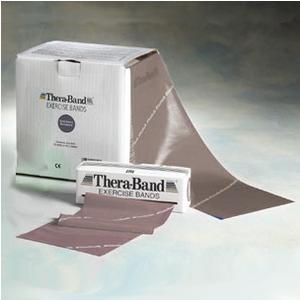 Thera-Band latex exercise bands for physical therapy and rehabilitation, box and strips