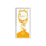 Vitaflo Express 20 Plus nutritional supplement sachet with orange bubbles on white background