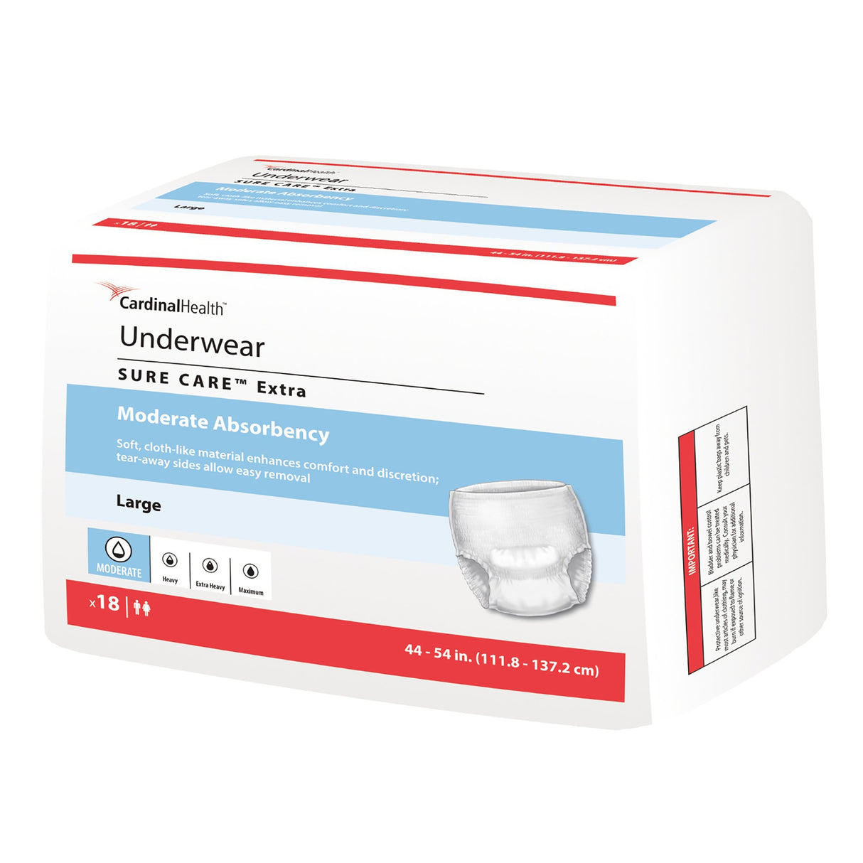 Cardinal Health, Underwear, Sure Care Extra, Large, 44" - 54"