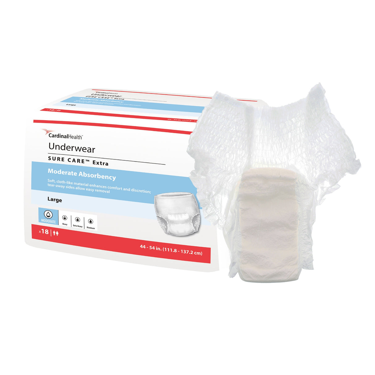Cardinal Health, Underwear, Sure Care Extra, Large, 44" - 54"