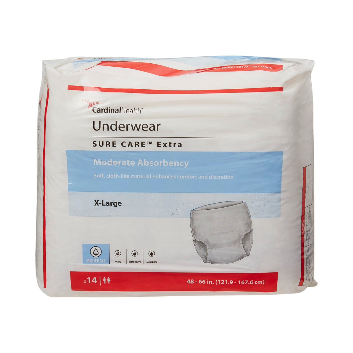 Cardinal Health, Underwear, Sure Care Extra, X-large, 48"- 66"