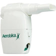 Aerobika airway clearance device for respiratory therapy, white plastic with mouthpiece