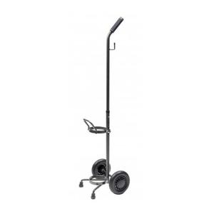 Portable oxygen tank cart with wheels and adjustable handle for medical supplies