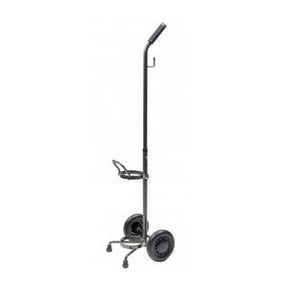 Portable oxygen tank cart with wheels and adjustable handle for medical supplies