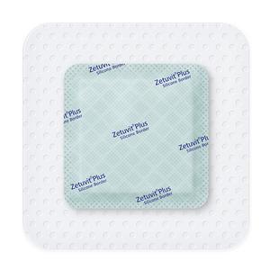 Zetuvit Plus Silicone Border Superabsorbent Sap Dressing With Silicone Adhesive, 4" X 4" - Replaces Ev413119