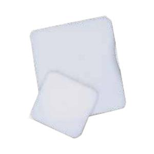 Two sterile medical gauze pads on a white background, wound care supplies