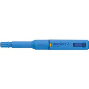 Blue Autoject 2 automatic injection device for home medical use