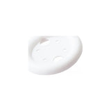 White ostomy barrier ring with holes, medical supply for stoma care