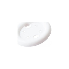 White ostomy barrier ring with holes, medical supply for stoma care