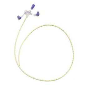 nasogastric feeding tube with purple connectors for medical supply home delivery