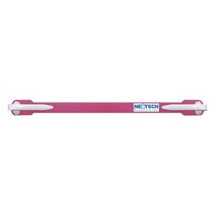 Pink medical wristband with Neotech label, designed for patient identification